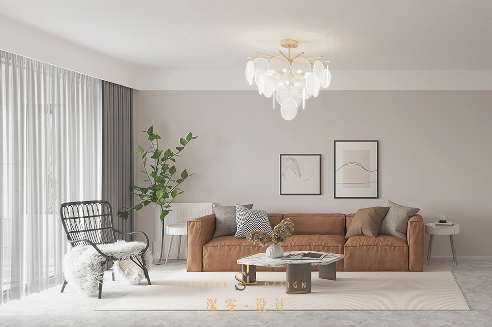 合肥 99㎡北欧婚房,三室两厅多功能设计-5