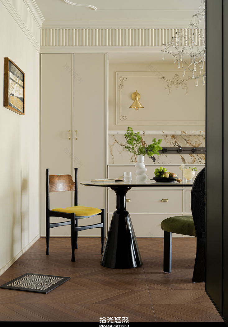 复古轻法式风格房屋设计-7