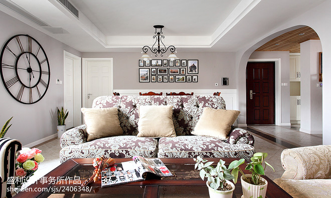 180000万元三居128平米美式新婚房装修案例-12