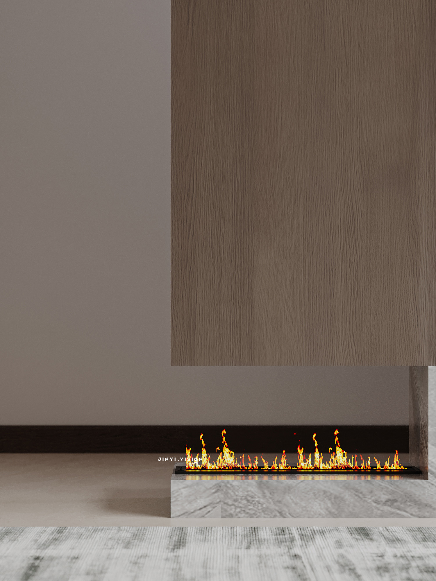 现代原木风效果图表现-3