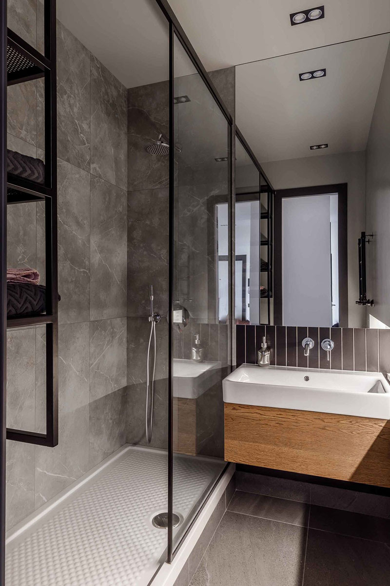 现代风格公寓设计 | 俄罗斯克拉斯诺达尔的时尚白砖艺术-11