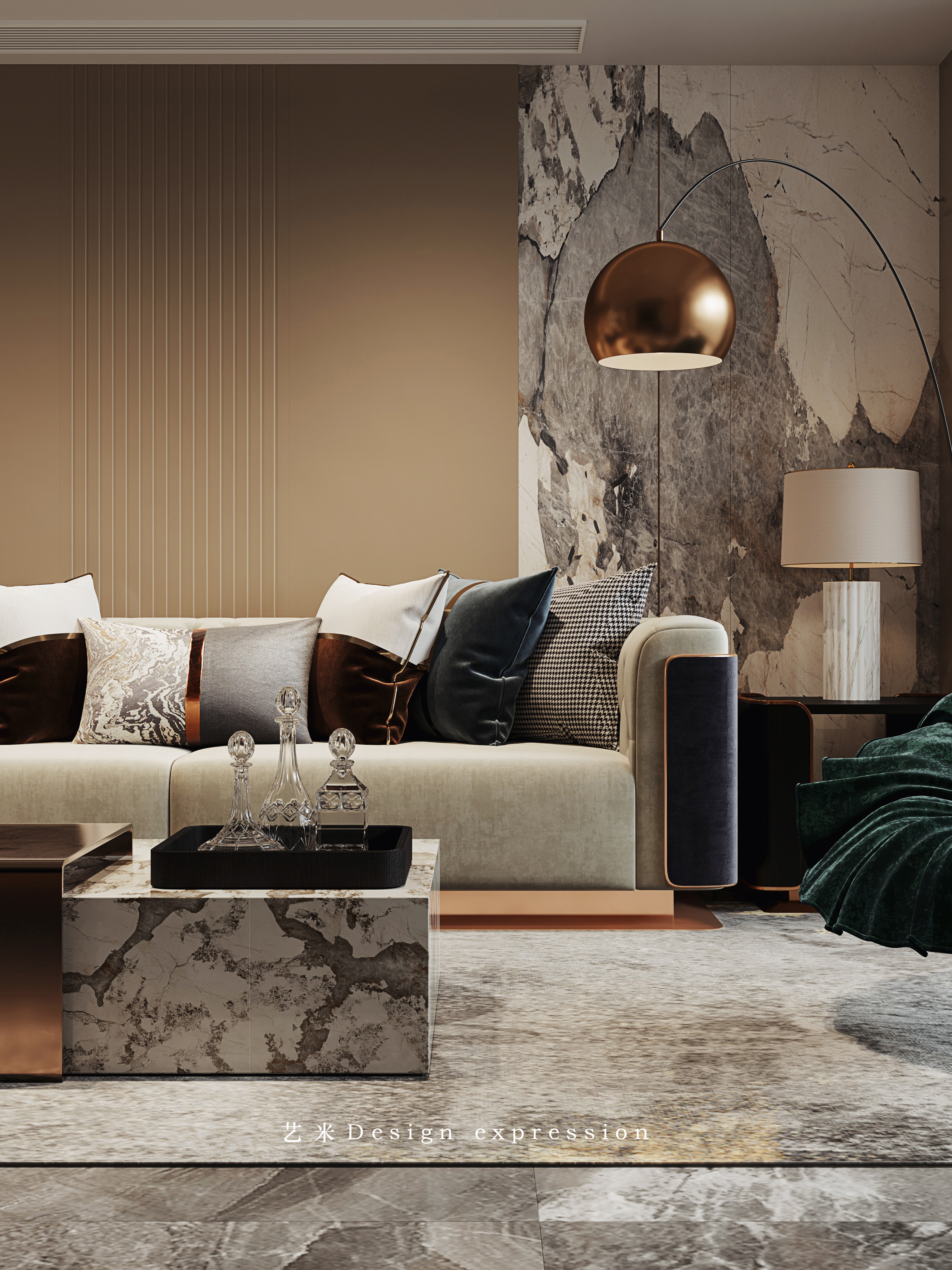 现代轻奢客餐厅-艺米效果图-3