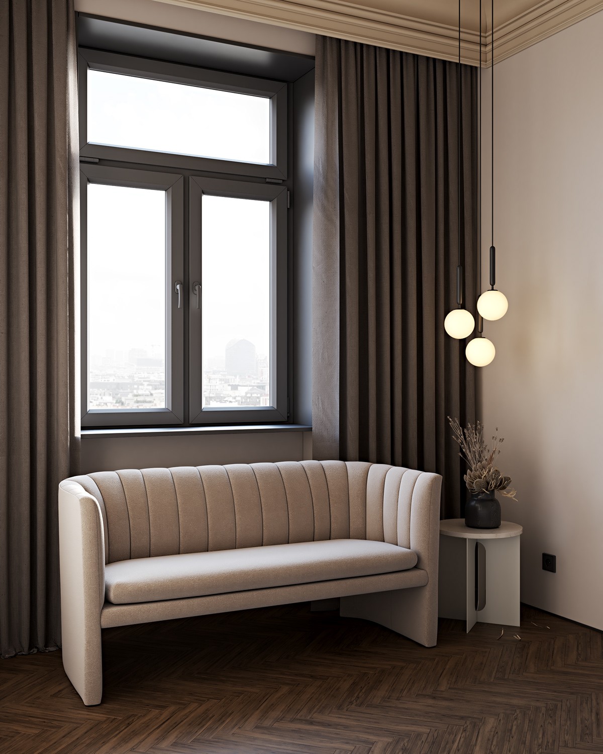 乌克兰基辅--现代清新质感公寓-19