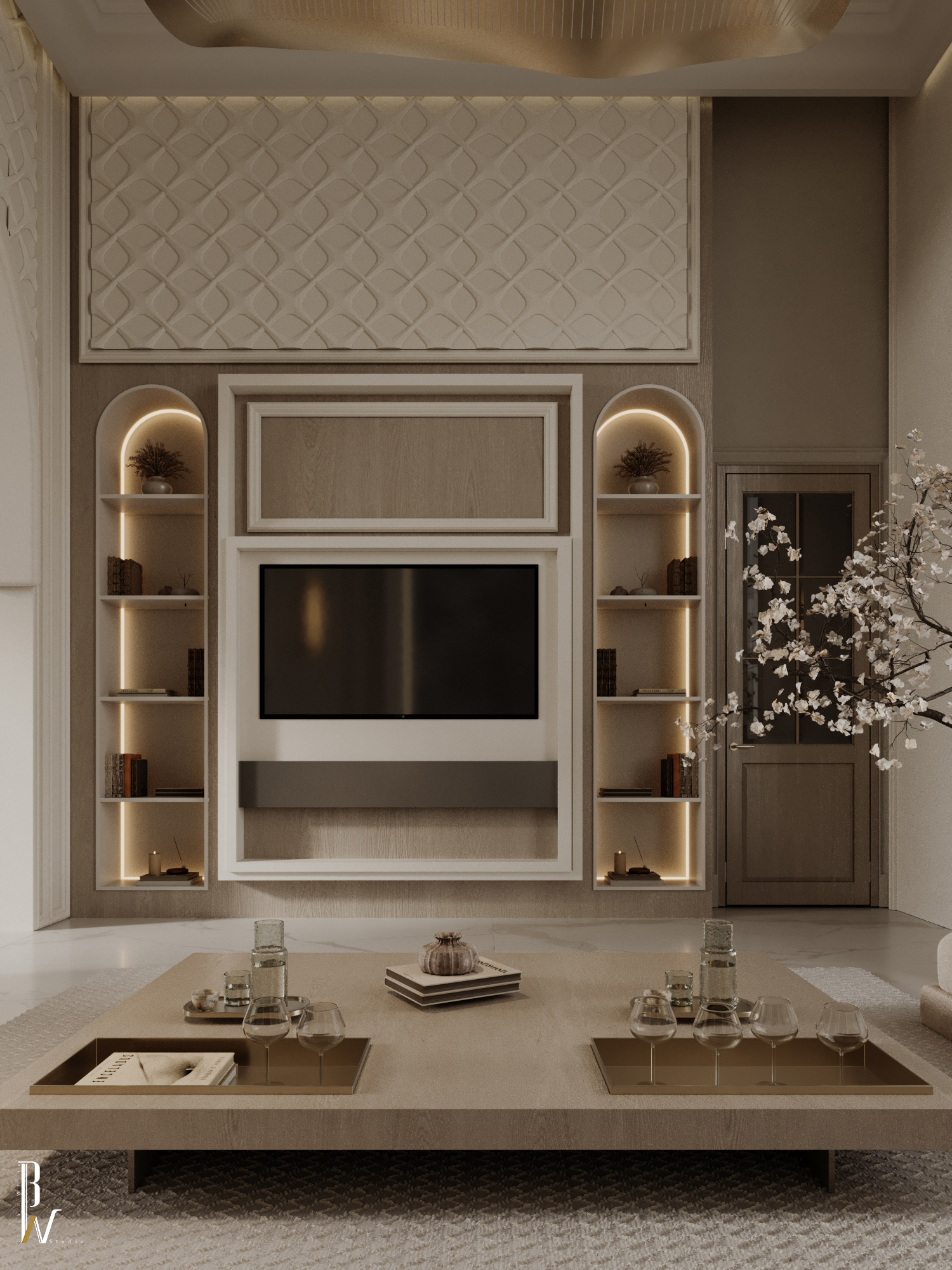 别墅室内设计  首层丨Black N White studio-8