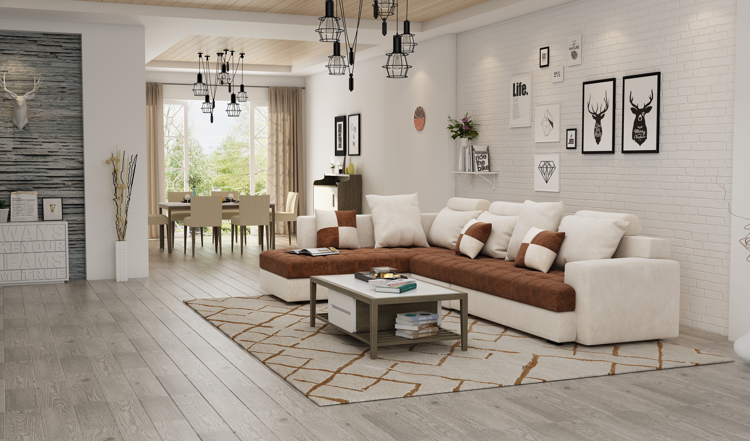 北欧简约风格系列之布艺沙发-8