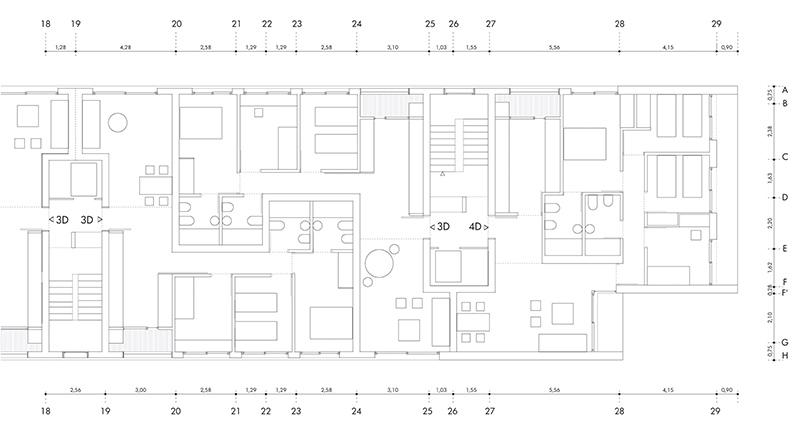 Madrid 双塔公寓 | 融入公园的城市建筑-20