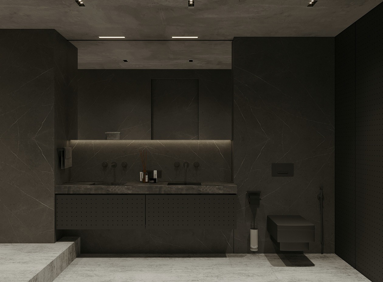 高级灰+高级黑空间设计 塑造空间立体感-20