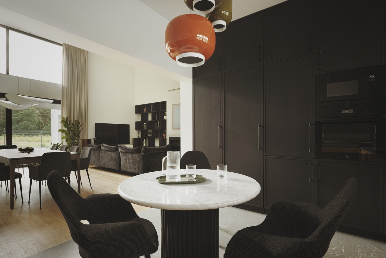 220-metrowe wnętrze domu pod Łodzią - połączenie natury i designu - PLN Design-1