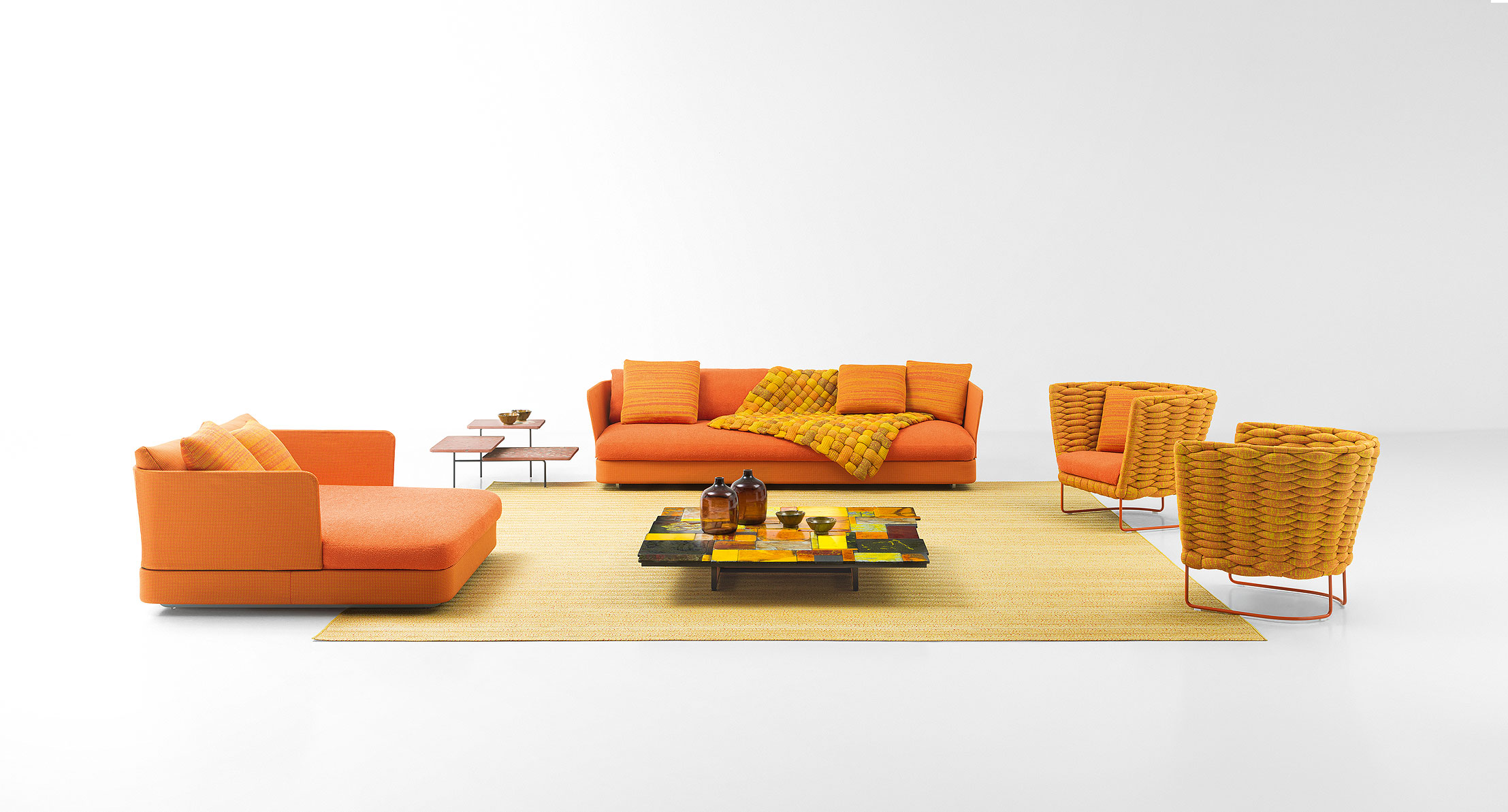 Cove, modular sofa and pouf - Paola Lenti - Outdoor-15