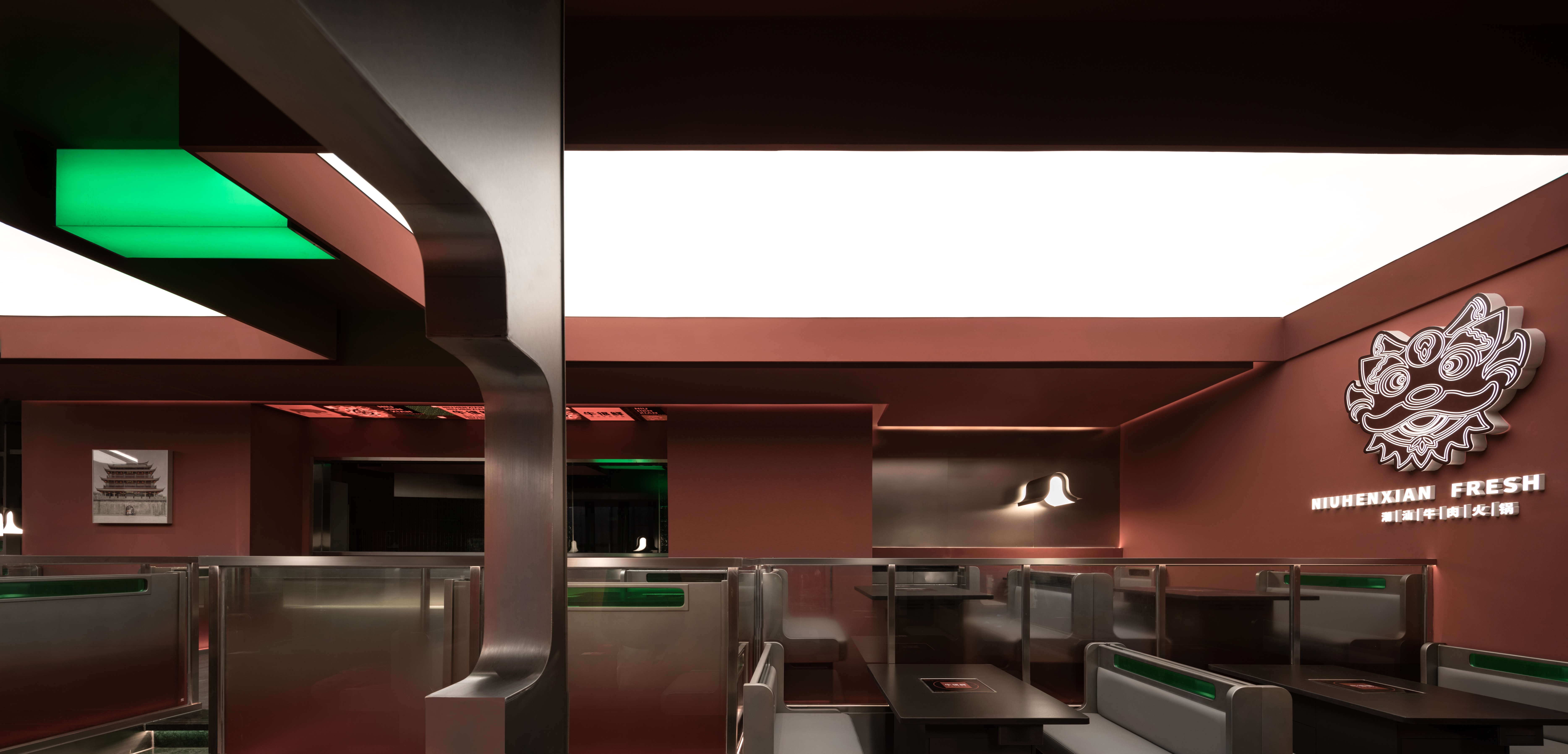 牛很鲜·潮汕牛肉火锅连锁店(杭州万象汇店)丨中国杭州丨慢珊瑚设计-35