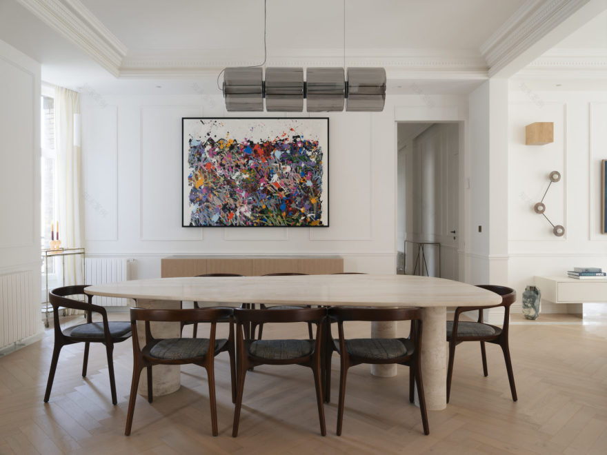 Luxe, calme et volupté 300m², Victor Hugo…Comment créer un havre de paix en plein Paris – Bän Architecture-9