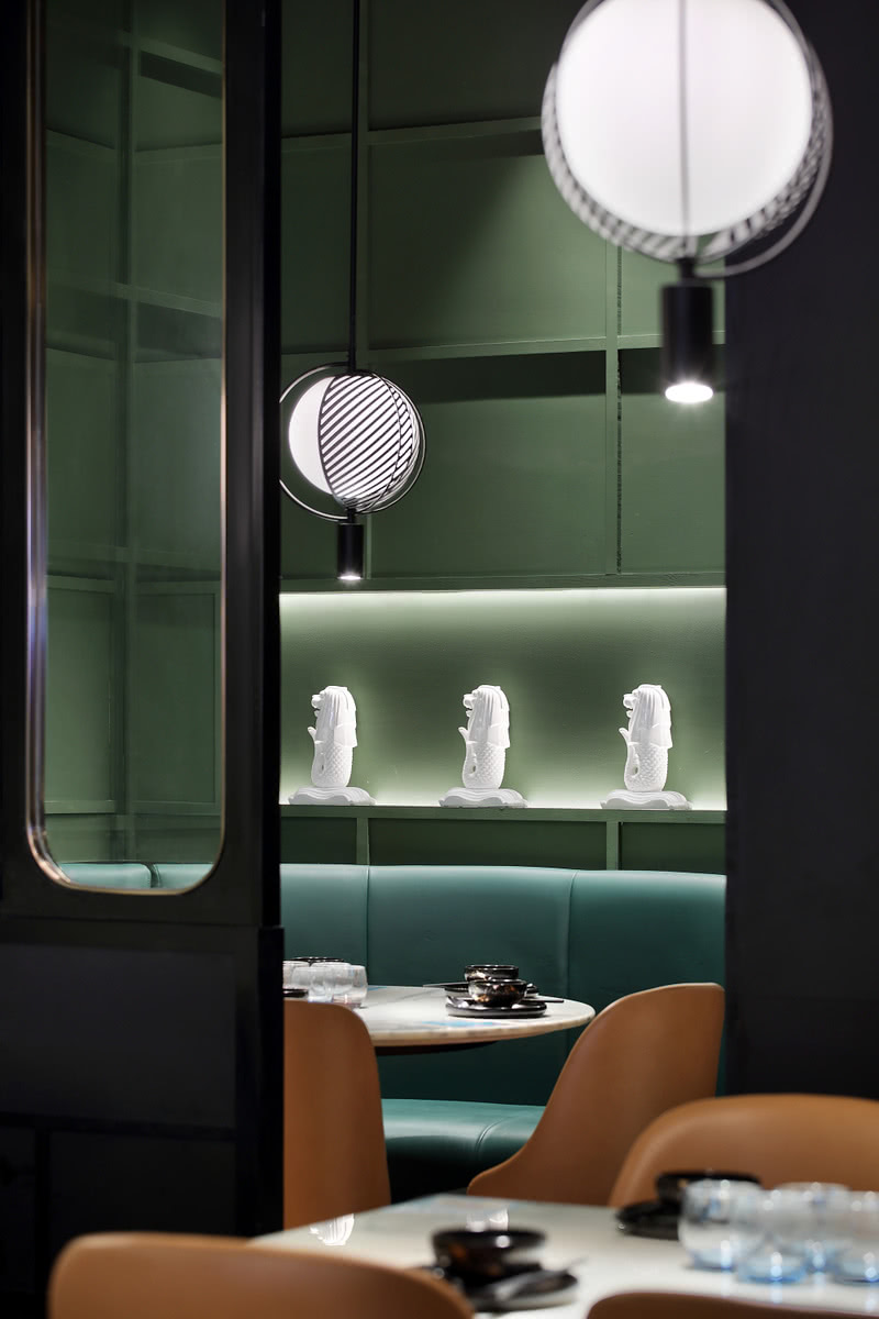 深圳商场餐厅设计「艺鼎新作·星美聚」跟随‘鱼尾狮’,游走新加坡风情餐厅!-45