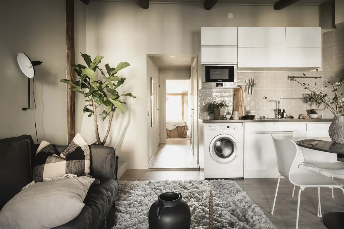 瑞典 1898 年老建筑 44m2 秋日公寓设计-8