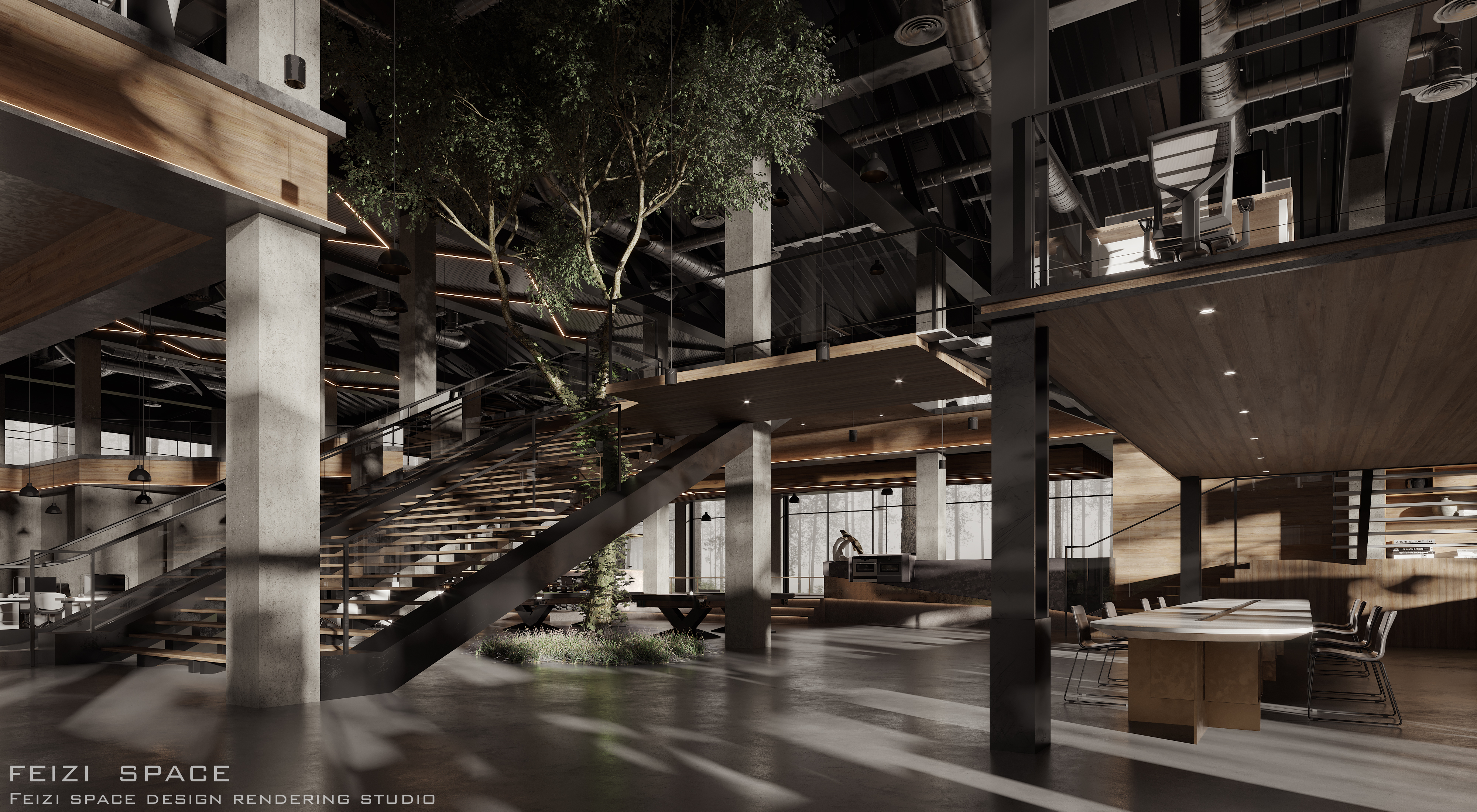 超写实CR办公空间设计效果图，corona渲染器渲染-15