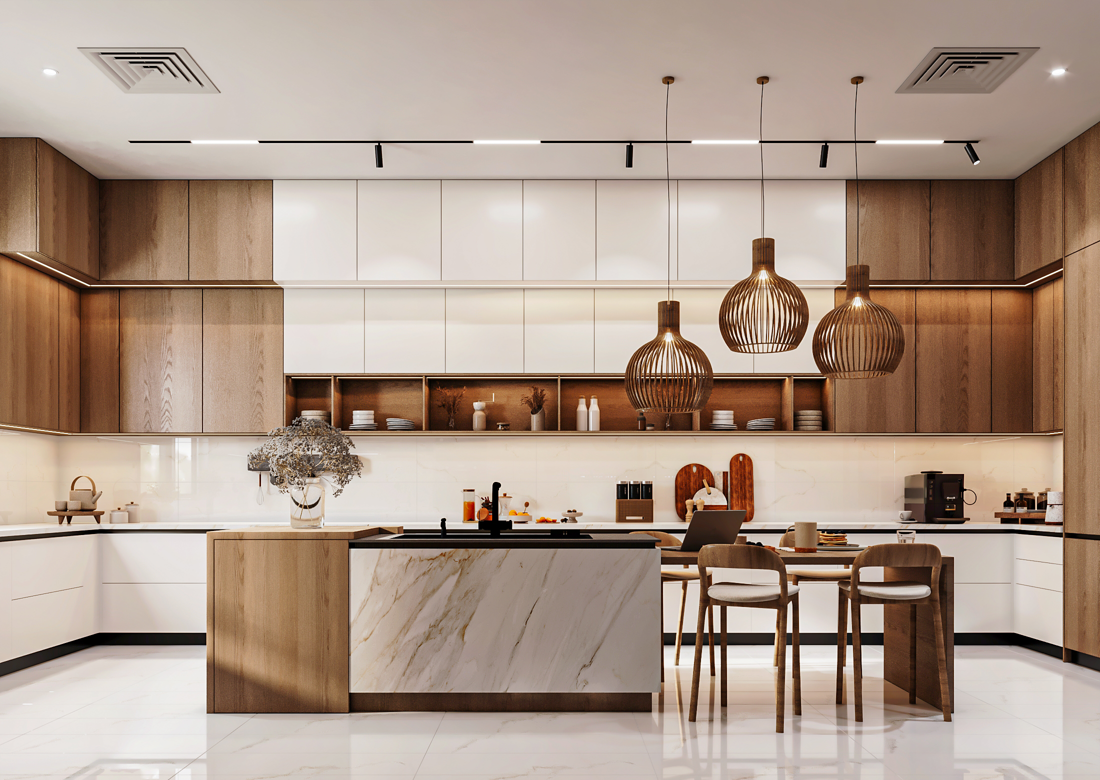 豪华厨房与洗衣房丨PATIO ARCHITECTS-2