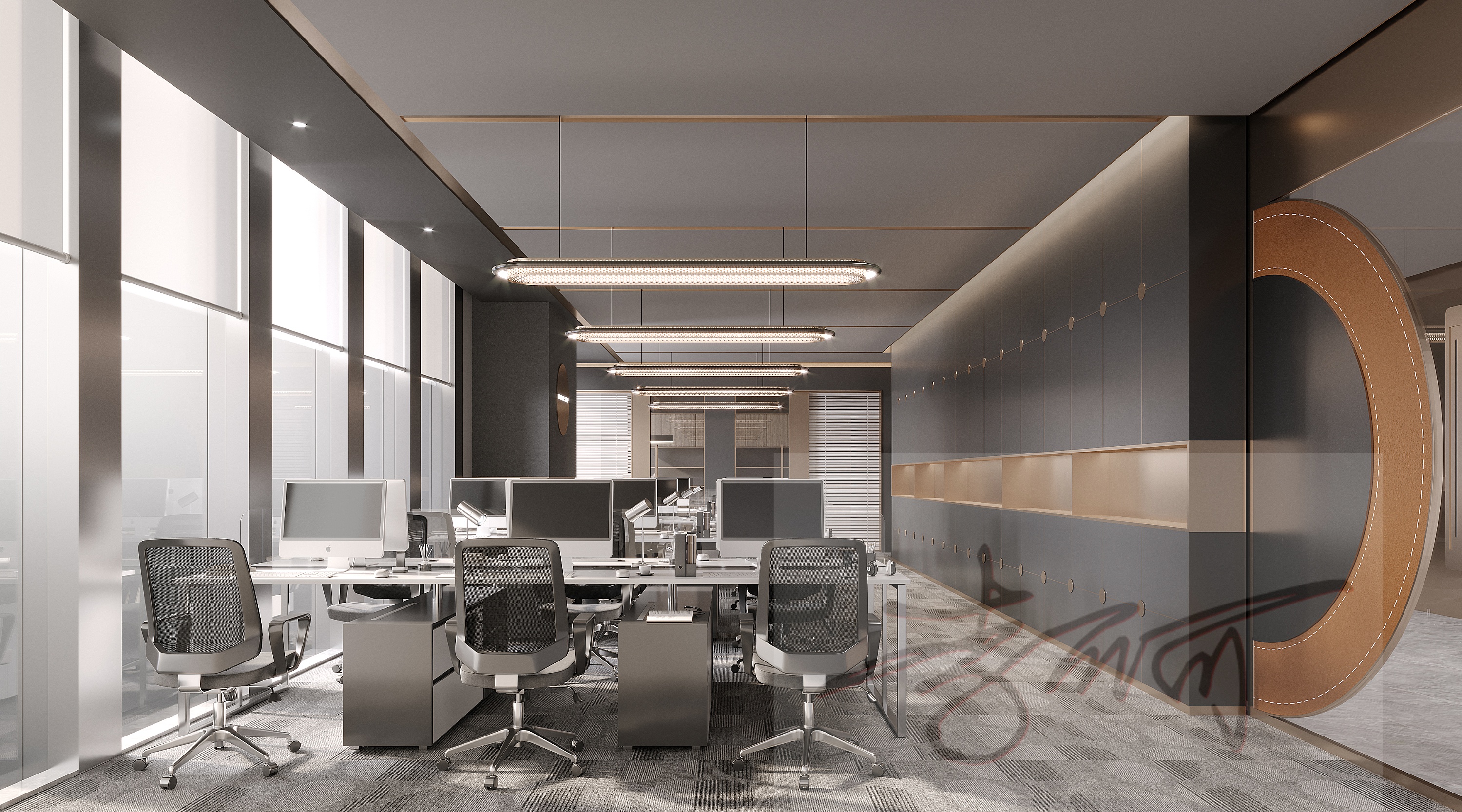 办公室丨光影流转间，重构未来办公的呼吸感与生命力-1