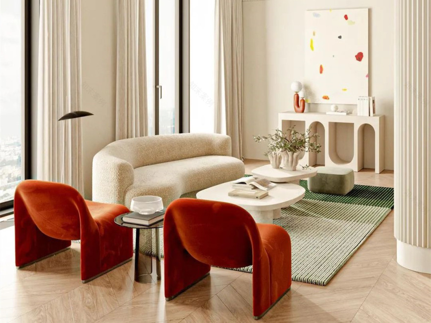 现代 87㎡欧式二居室-2