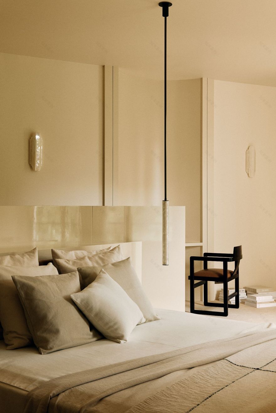 巴黎400平米单色弧形公寓丨法国巴黎丨Marika Dru及其团队Atelier MKD-35