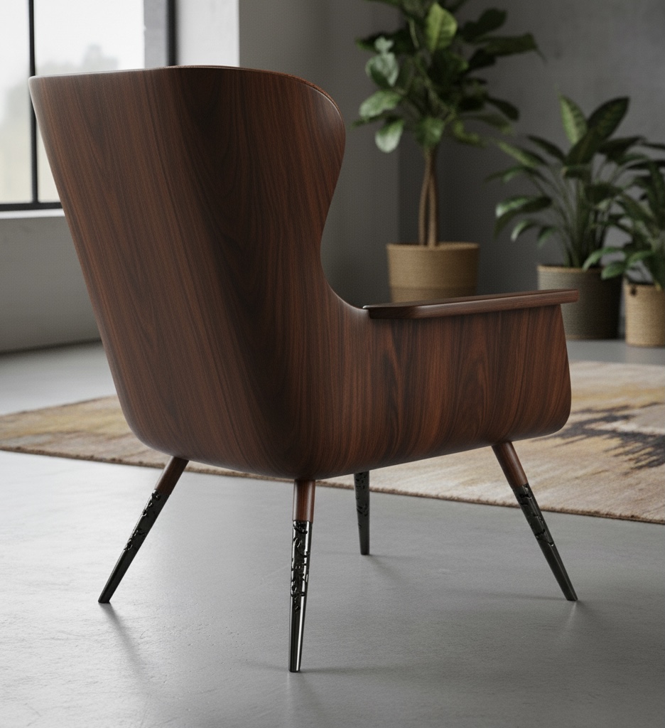 Snake Leather Armchair（蛇皮纹皮革扶手椅）丨Diana Gharaibeh-6