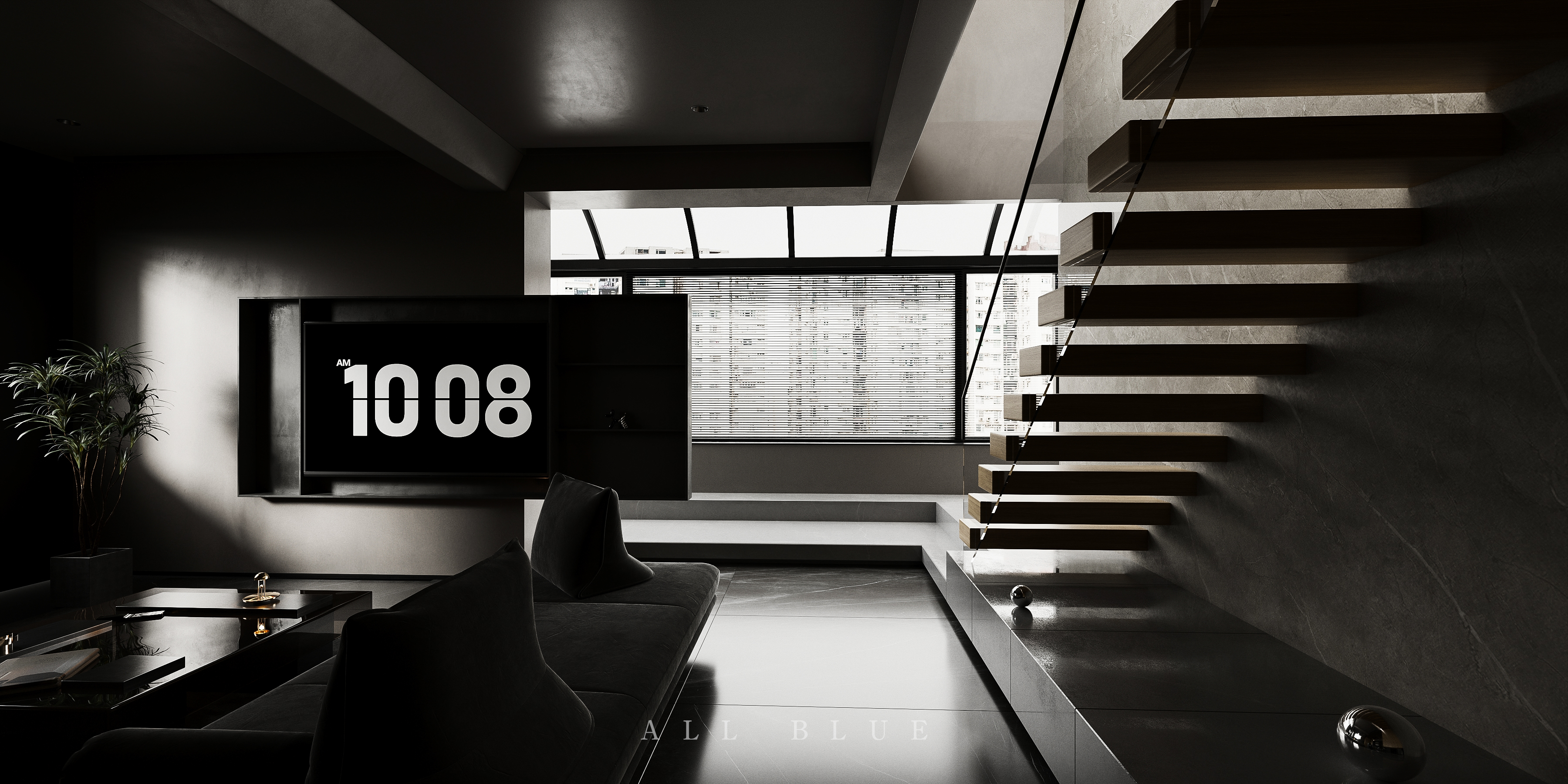 暗黑风格-室内空间渲染-1