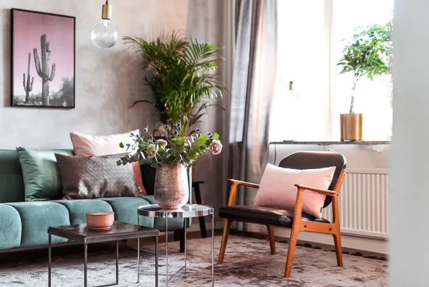 蓝粉之韵 | 经典公寓的温馨变身-1