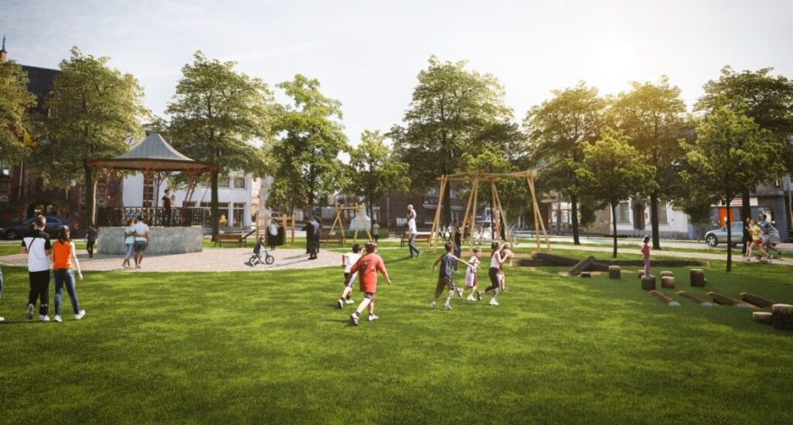 Oostakkerdorp Gent广场改造项目-8