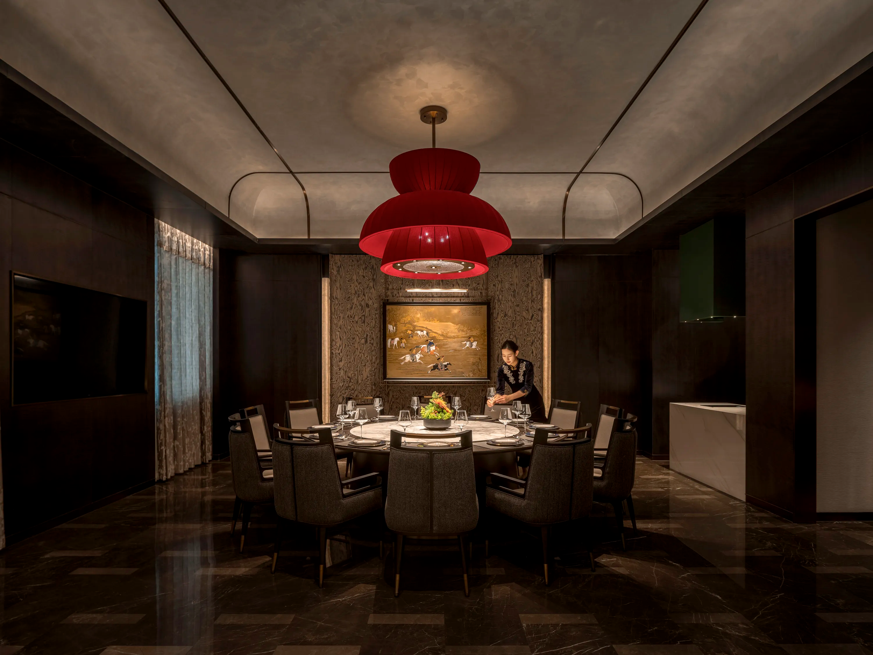 中福鹿餐厅「中福鹿宴 京华御启」丨中国北京丨杭州肯纳辰惠空间设计有限公司-13