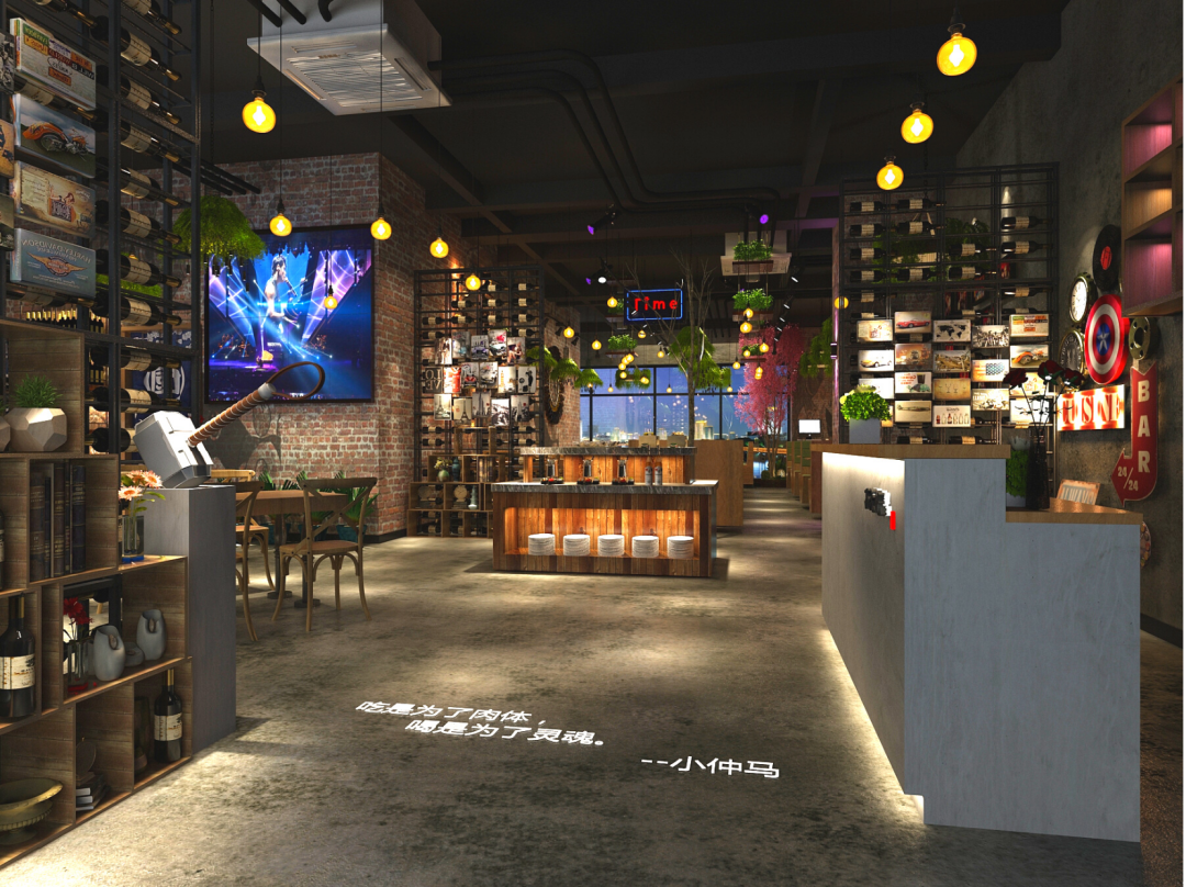 百度烤肉店设计 | 热带雨林风格烤肉餐厅-19