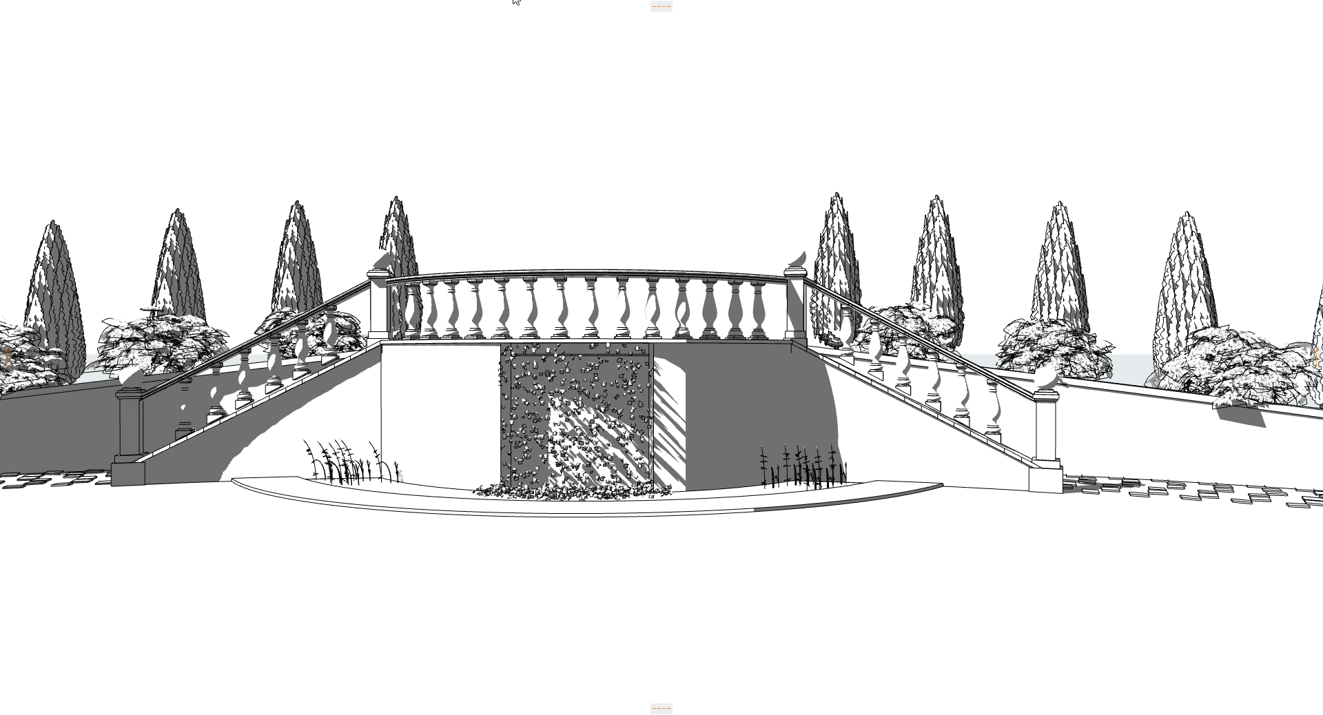 sketches of options for arranging a waterfall-8