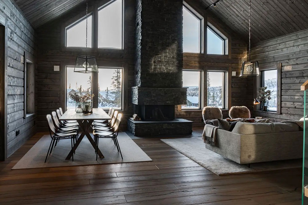 现代 Scandinavian 暗色调木屋设计-8