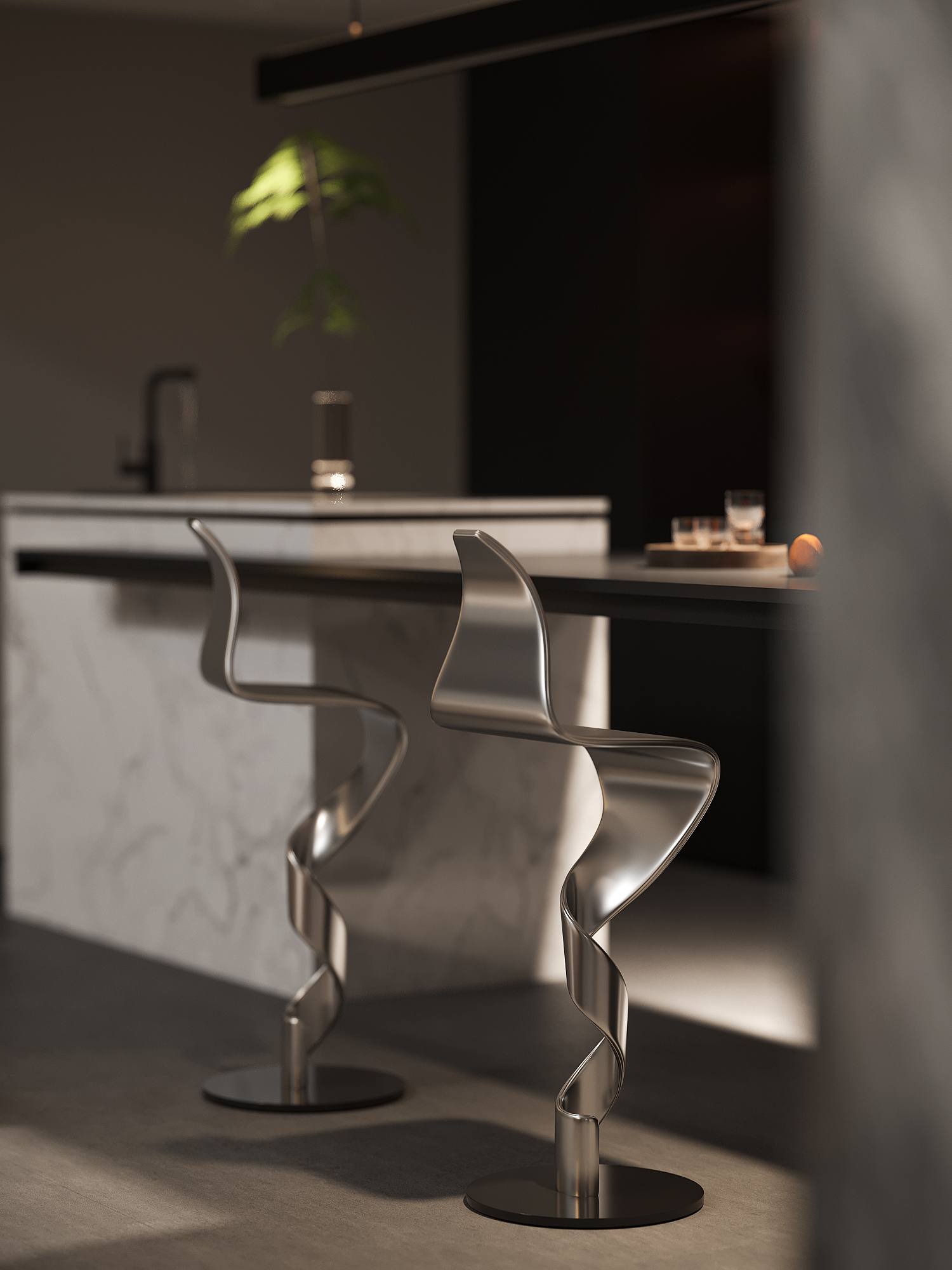 Corona渲染作品┃黑白灰-24