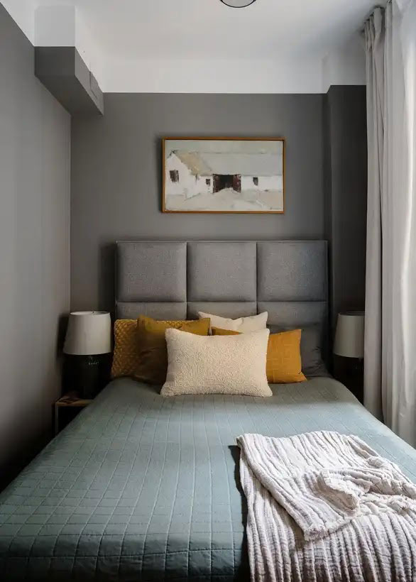 斯德哥尔摩小公寓的时尚灰色蓝色墙面设计-6