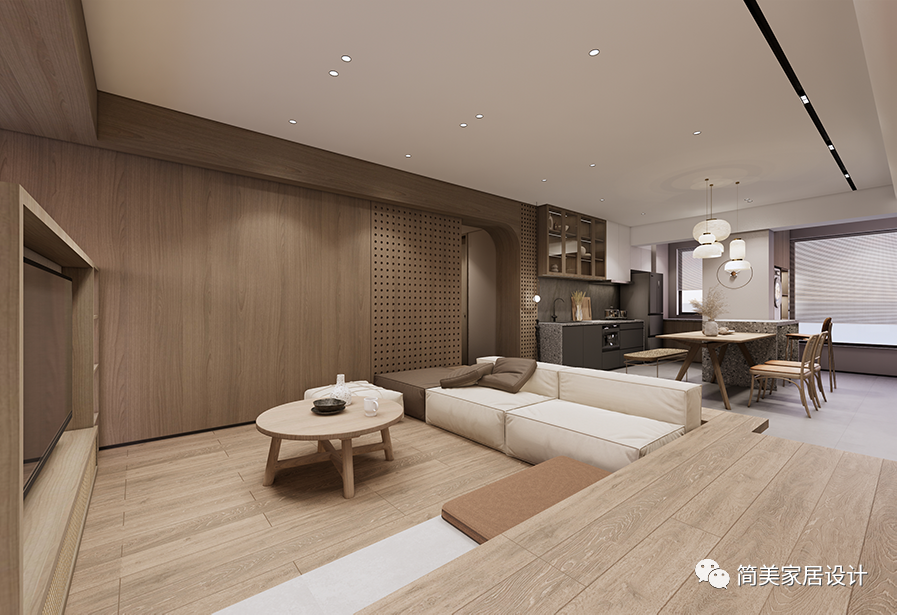 113㎡轻复古原木家居空间设计丨中国广州丨简美设计-55