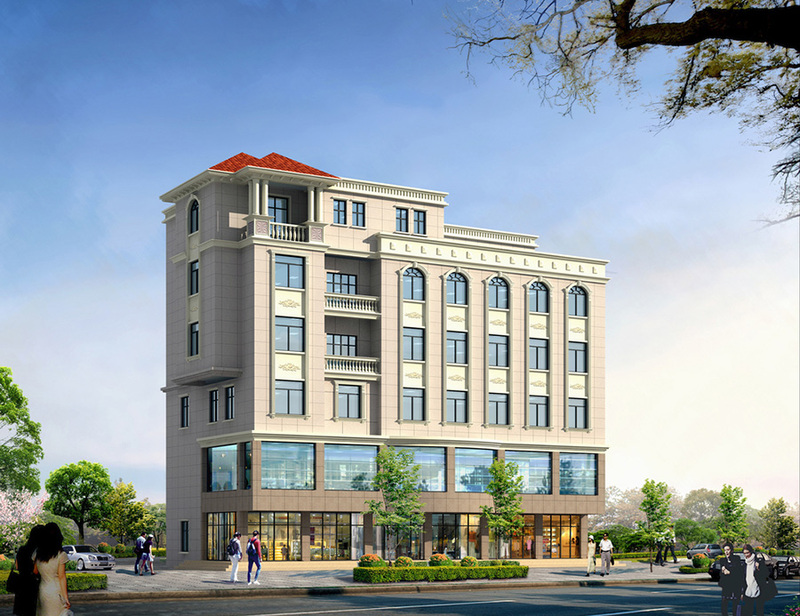 繁华都市中的宜居绿洲·商住楼建筑外观设计案例-20