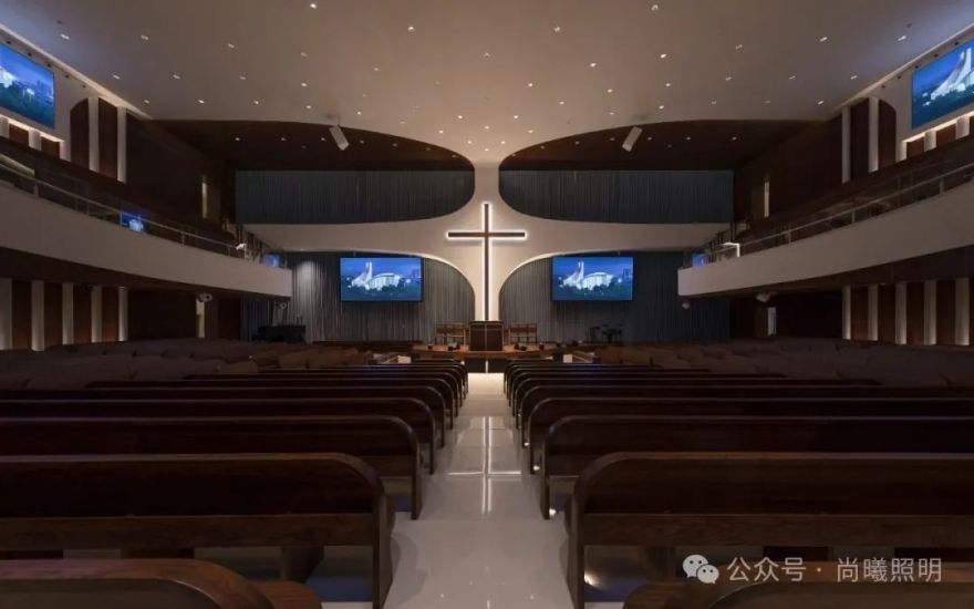 敬仰之光 | 长乐城关基督教新堂室内灯光设计-52