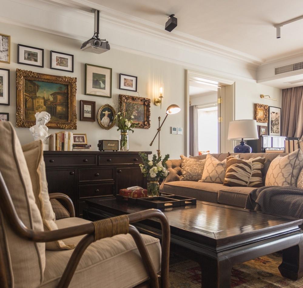 上海本墨设计丨平层丨70W打造218㎡超优雅美式乡村风大宅-0