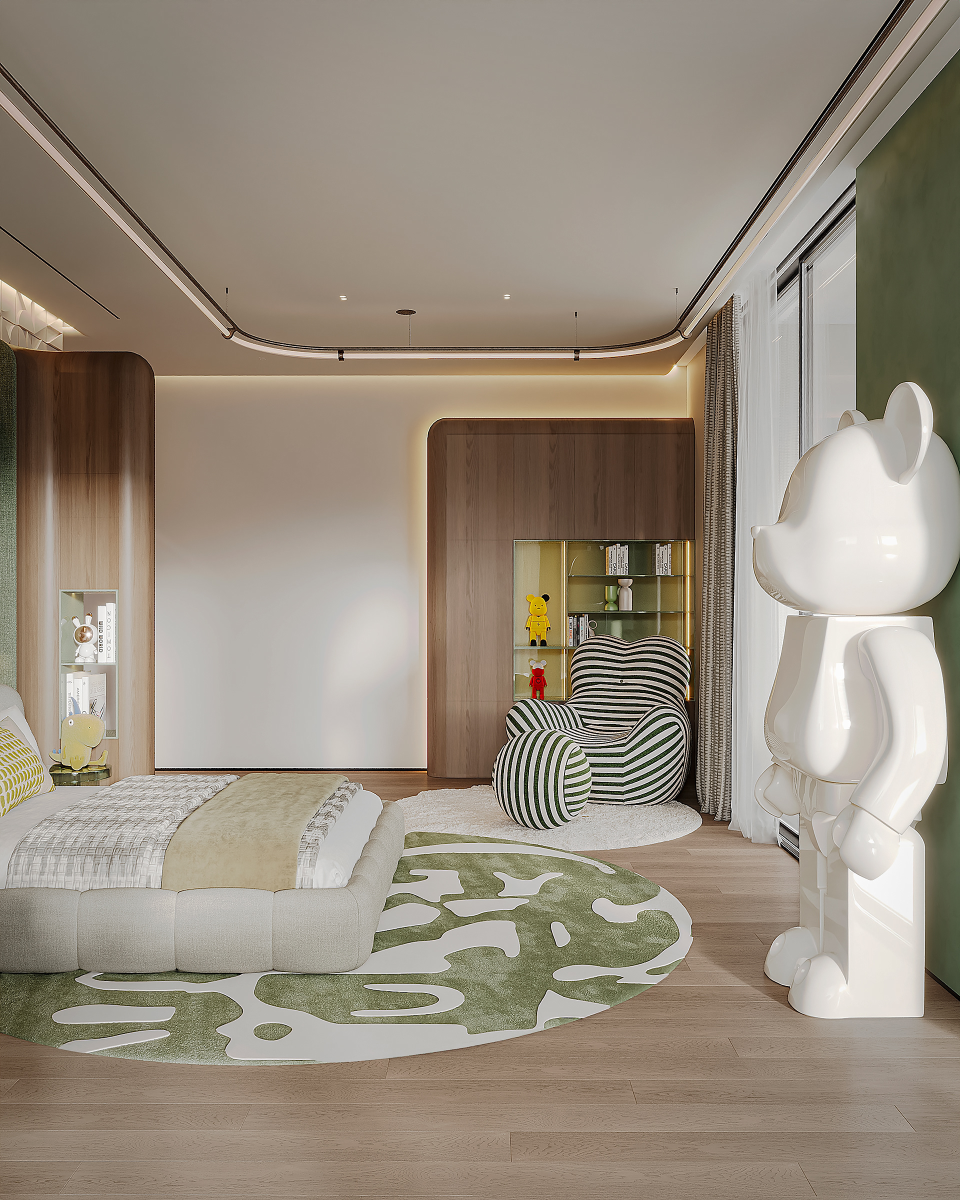 现代男孩的卧室-11