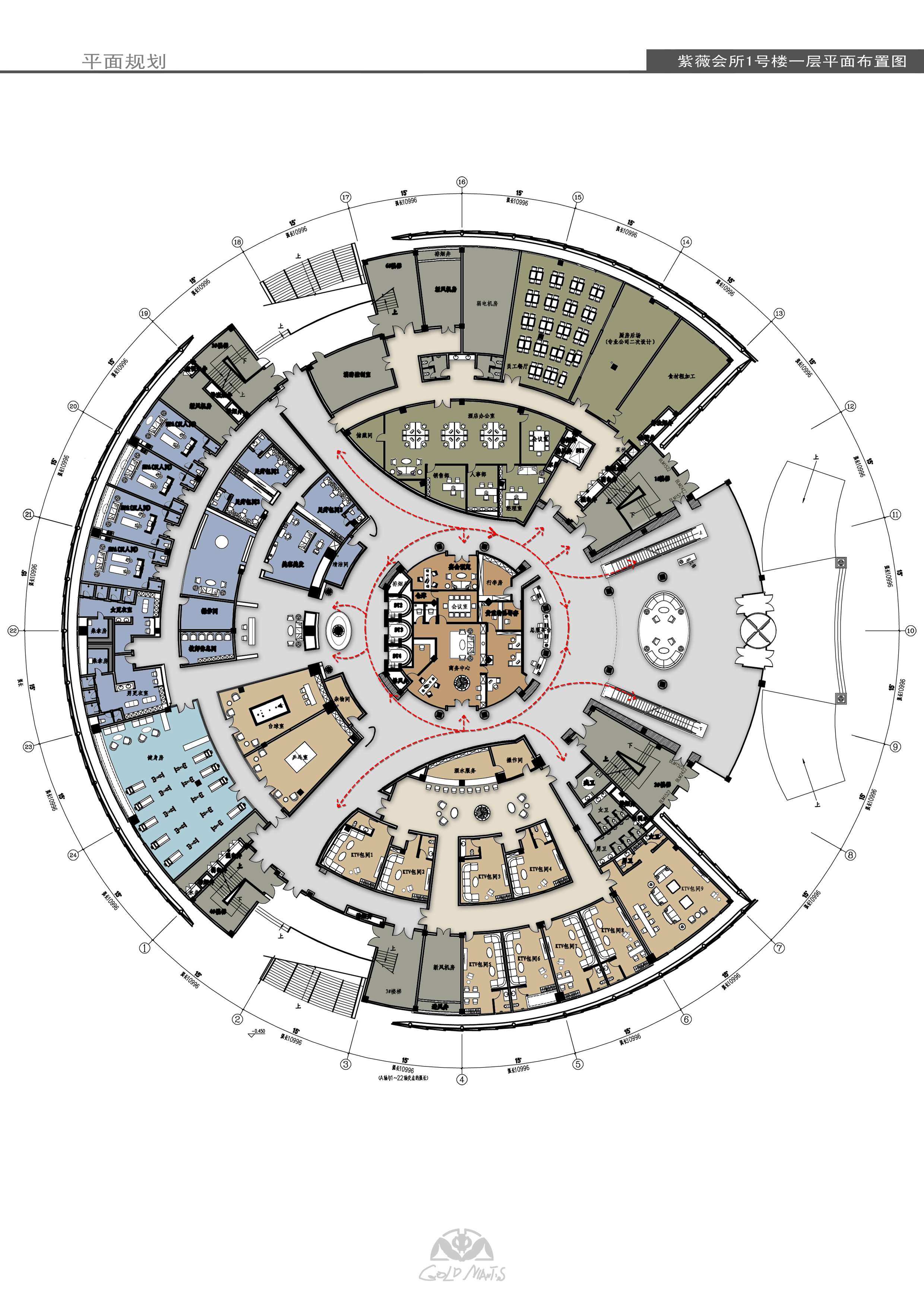 金螳螂  新中式风格紫薇园会所室内概念方案高清效果图-19