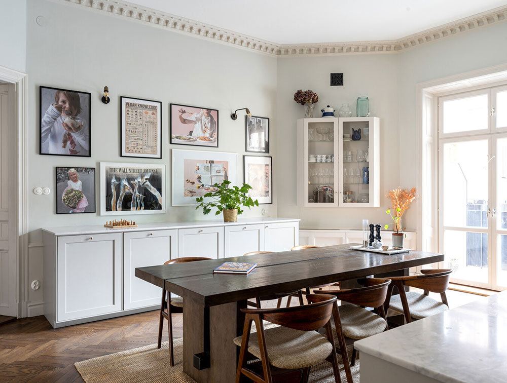 斯德哥尔摩公寓优雅图书馆设计-14