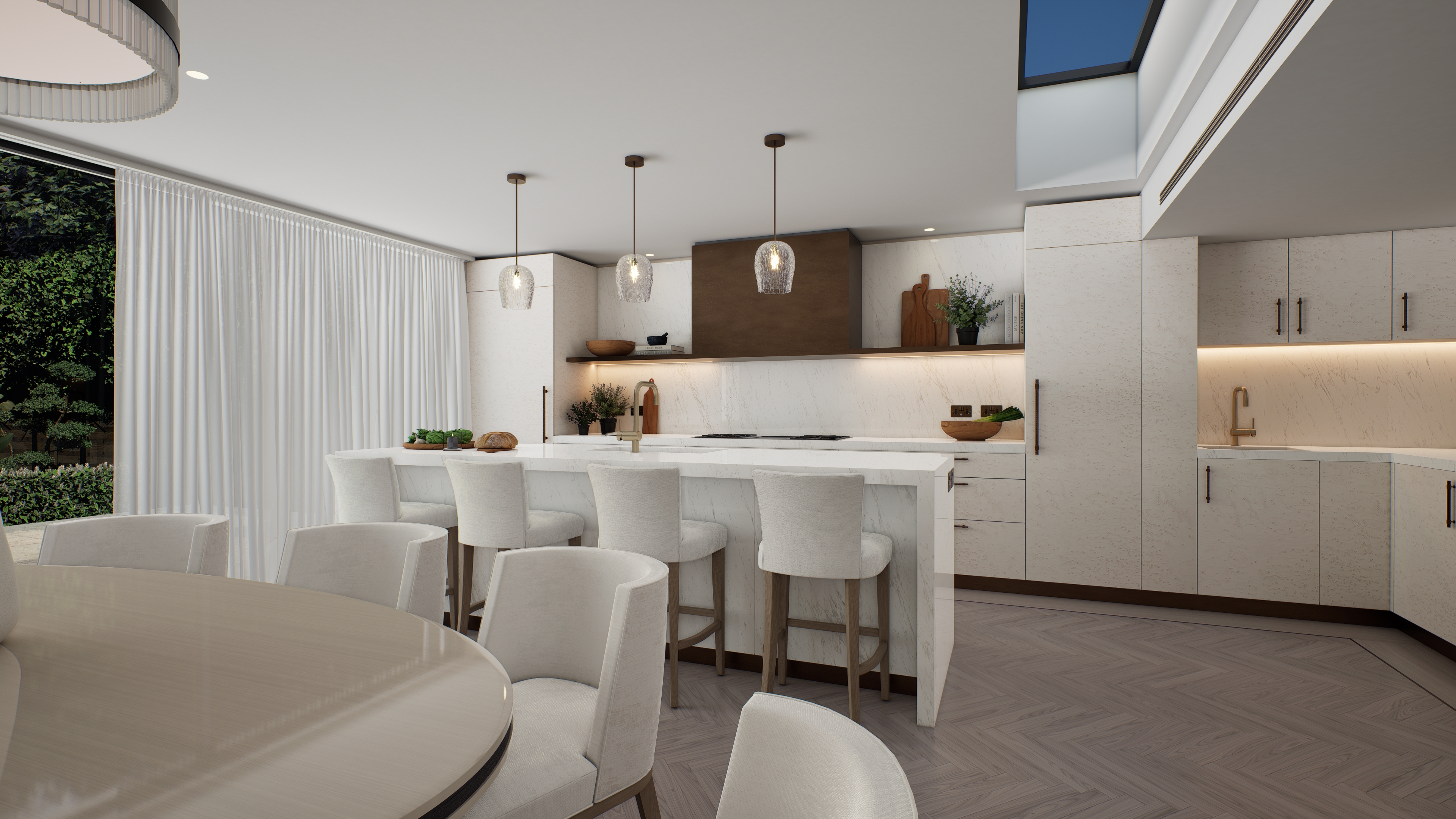 Kitchen & Living Area Visualization — Richmond, UK-17