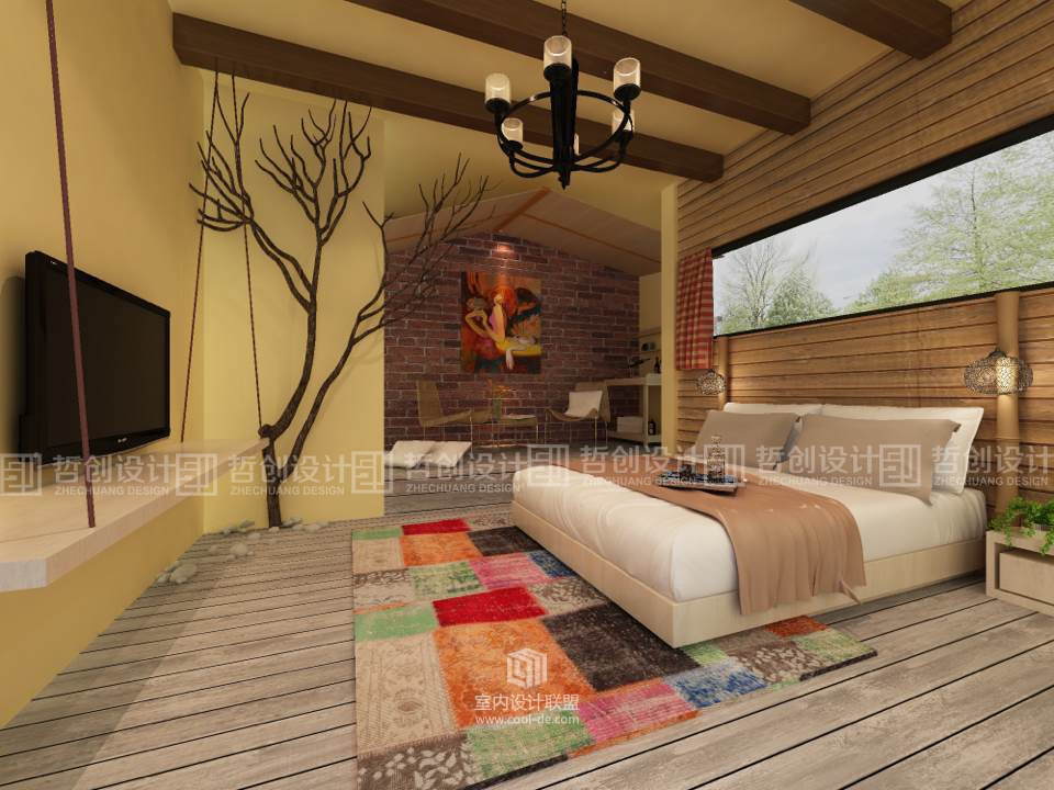 味梓巢主题酒店装修设计效果图-昆明酒店装修设计-13