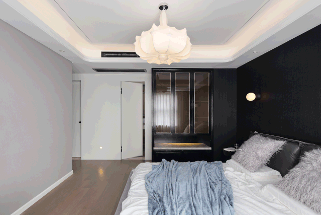 《溯洄》精装房改造 | 黑白灰的现代简约之家-94