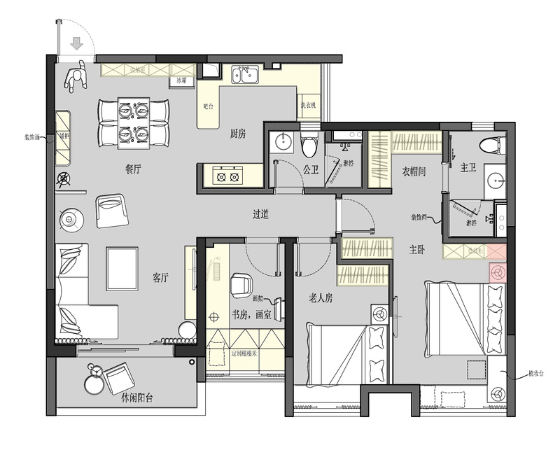 深圳东岭100㎡中式混搭绿意空间-6