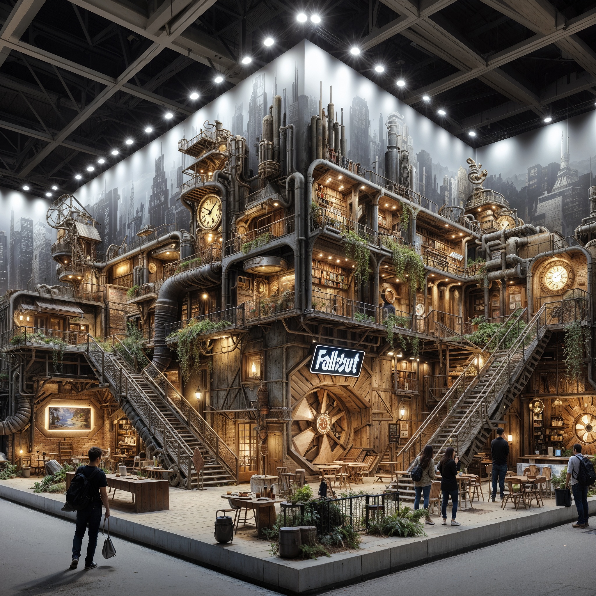 Fallout exhibition stand/booth ai generated-1