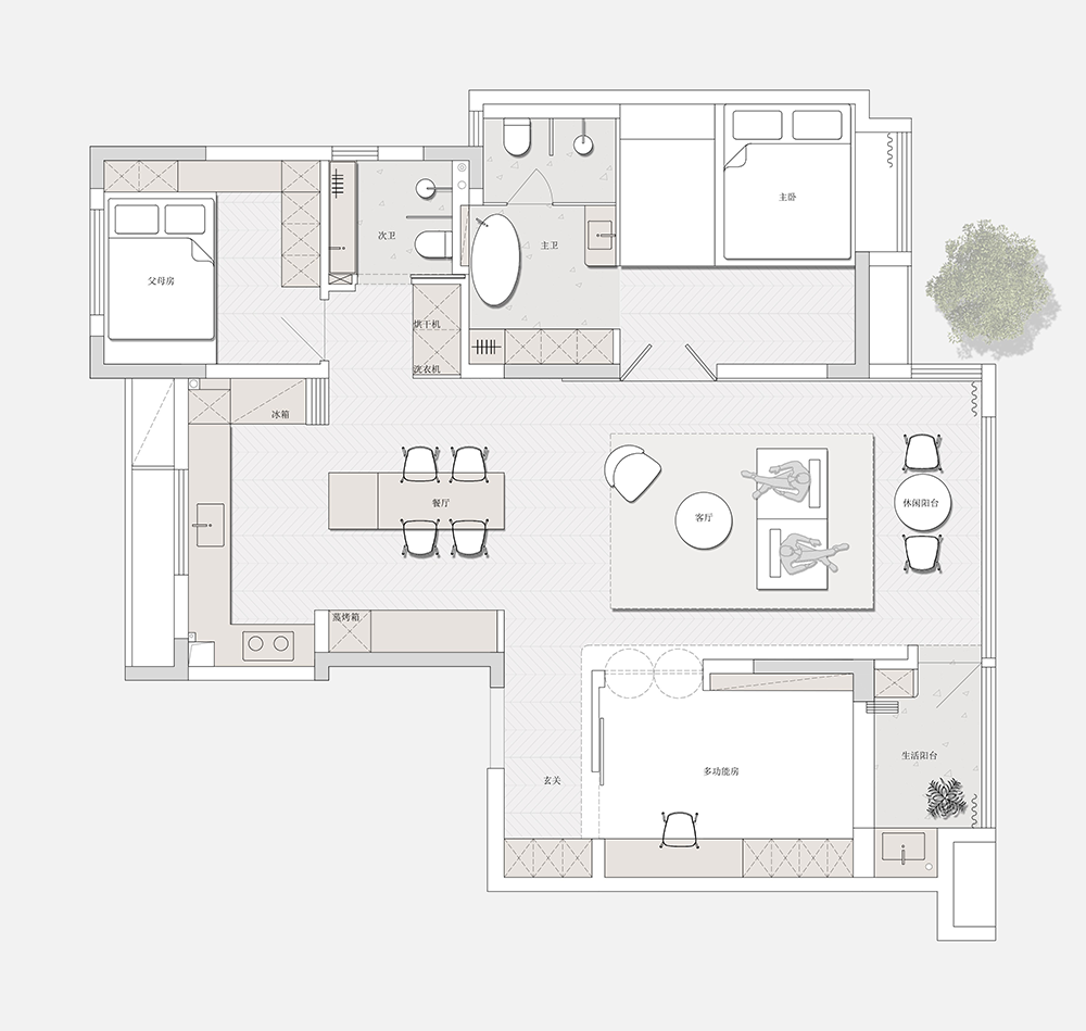 私宅设计:轻简·静谧丨中国合肥丨行一空间设计-35