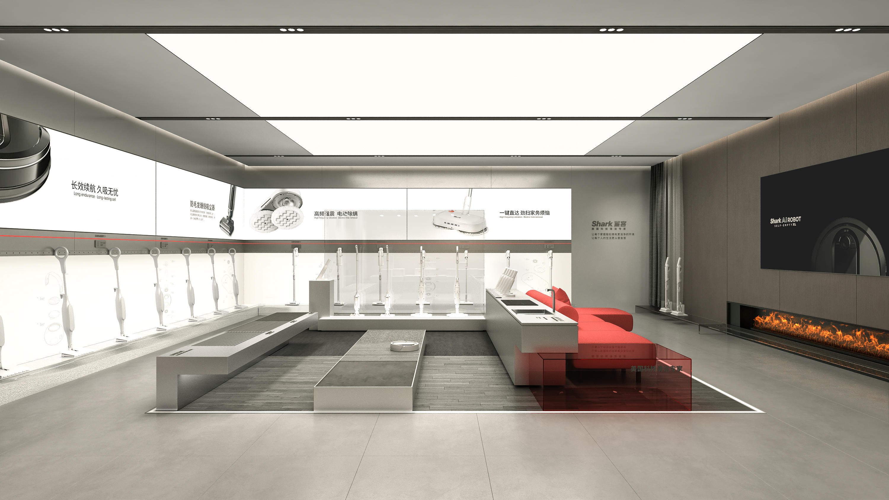 Shark旗舰店+标准店+体验区设计丨inDareSpace-9