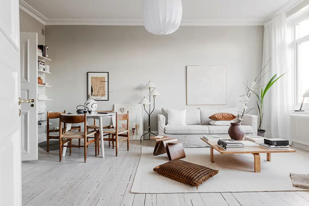 瑞典哥德堡优雅日式北欧风公寓设计-1