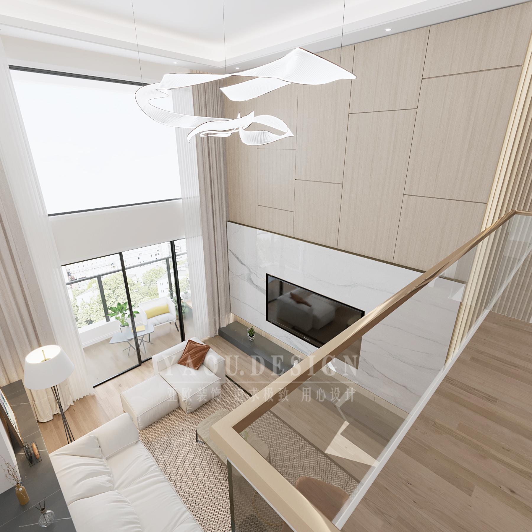 安吉山语城现代复式家居设计丨亚欧设计-7