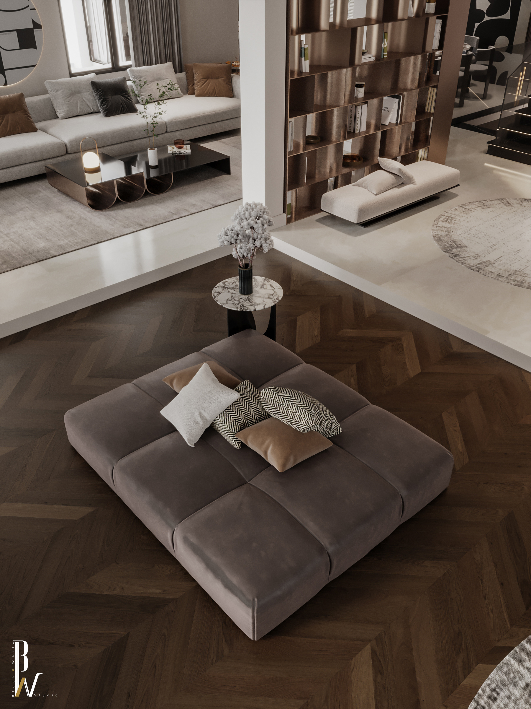 大厅和主卧室丨摩洛哥丨Black N White-37