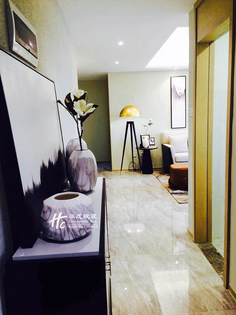 【华成美域设计】兆信-禧悦湾样板间F3-1 75㎡雅致国风-9